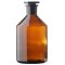 Enghals-Steilbrustflaschen, 500 ml, NS 24/29, braun, mit massiven