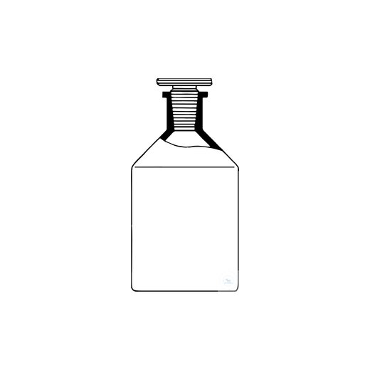 Enghals-Steilbrustflaschen, 50 ml, NS 14/15, klar, mit PE-Stopfen, Soda-Glas,