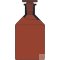 Narrow neck bottles, 2000 ml, NS 29/32, brown, with PE stopper, soda glass,