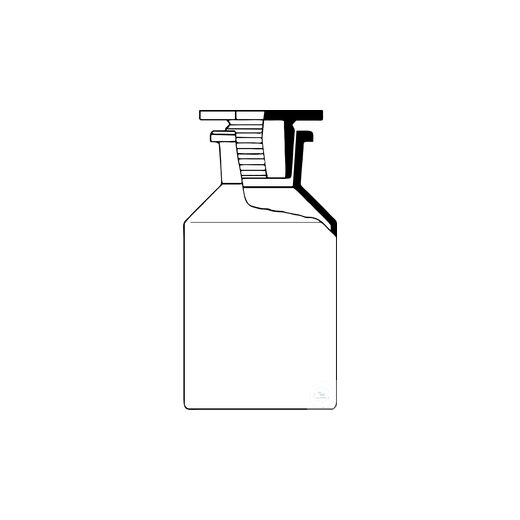 Weithals-Steilbrustflaschen, 500 ml, NS 45/27, klar, mit PE-Stopfen, Soda-Glas,