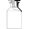 Weithals-Steilbrustflaschen, 500 ml, NS 45/27, klar, mit PE-Stopfen, Soda-Glas,