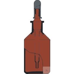 Dropper bottle, 50 ml, steep breast, with NS pipette,...