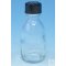 Enghals-Flasche 100 ml, DIN-Gewinde GL 22, komplett mit Schraubkappe und