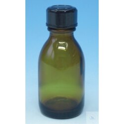 Enghals-Flasche 100 ml, DIN-Gewinde GL 22, komplett mit...