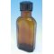 Meplat bottles, 100 ml, amber glass, DIN thread, complete with screw cap,