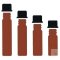 Sample bottles, amber glass, 100 ml, with thread DIN 18 and screw cap PU = 49
