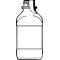 Square bottles, narrow neck, 500 ml, GL 32, without pouring ring and dust protection cap,