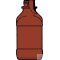 square bottle, narrow neck, 500 ml, GL 32, PP, with pouring ring and