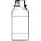 Square bottles, wide neck, 1000 ml, GL 60, DIN thread, without spout ring and