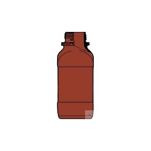 Vierkantflaschen, weithalsig, 1000 ml, GL 54, DIN-Gewinde, ohne Ausgussring und