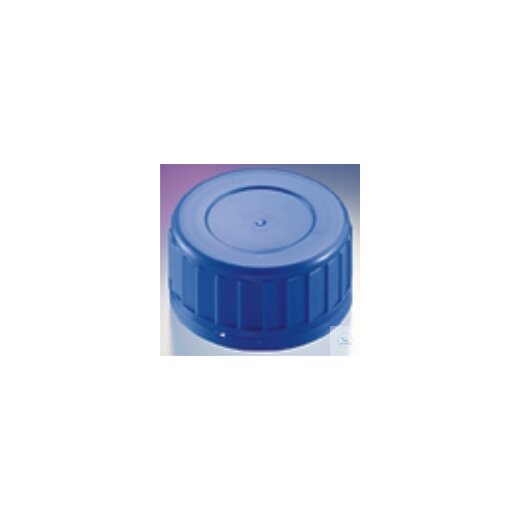 Tamper evident closure PP, blue for square bottles 1000 ml, wide neck, GL 6