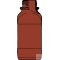 Square bottles, wide neck, 250 ml, GL 45, amber glass, DIN thread, without