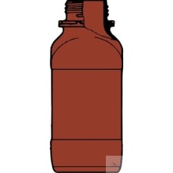 Square screw-top bottles, wide neck, 500 ml, clear glass,...