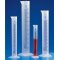 Graduated cylinders, 250 ml, PP, high form, blue graduation, transparent PU = 6 pieces
