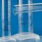 Messzylinder, hohe Form, 10 ml, blau graduiert, PMP, glasklar, VE = 10 Stück