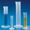 Graduated cylinders, 50 ml, low form, PP, graduated in relief, transparent Pack of 12