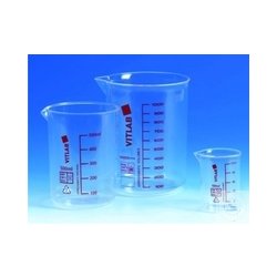 Griffin beakers, crystal clear, colour graduated TPX, 800...
