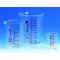 Griffinbecher, 5000 ml, PMP, farbig graduiert, glasklar, Teilung 500 ml, Ø 2