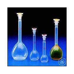 Volumetric flask, narrow neck, PMP, with ring mark and PP...