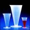 graduated, pointed conical, with round foot and spout without handle, DIN-B