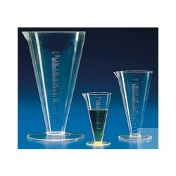 Scales, conical, 500:10 ml, DIN-B, PMP, with round foot...