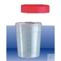 Urine beaker 125ml PP sterile with lid