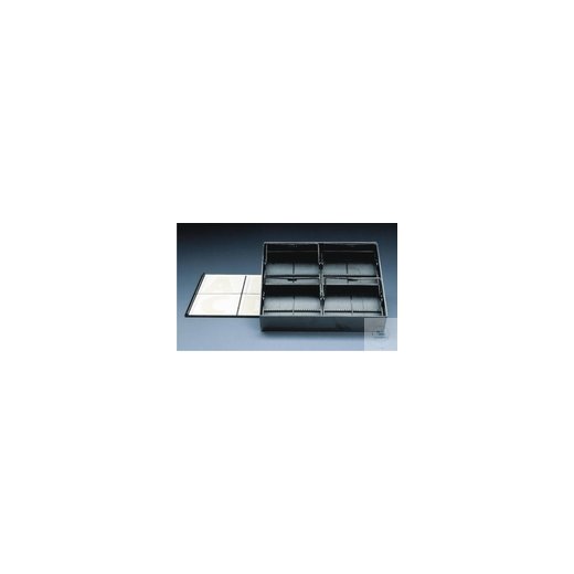 STORAGE BOX WITH 4 INSERTS, PS, 192 X 169 MM, HEIGHT 39 MM, VE = 3 PCS.