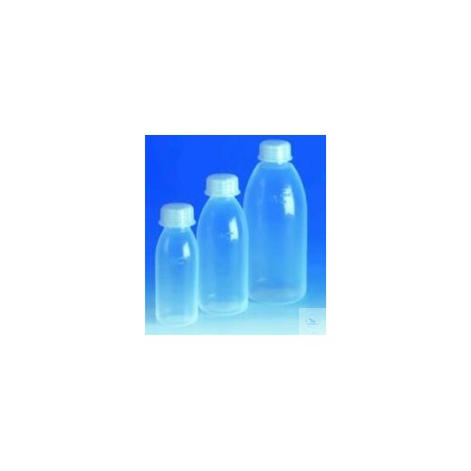 Wide-neck bottle, 250 ml, thread S 40, Ø 61 mm, height 150 mm, with screw cap,