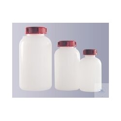 BOTTLES WH PE-HD RED CAP 1000ml