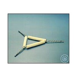 Triangle iron wire with clay tubes L:80mm