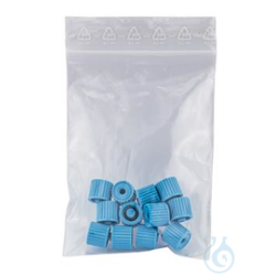 Chromab. Luer stopper f. vacuum cup, blue