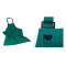 Protective work apron, green
