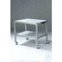 Equipment and laboratory transport trolley with...