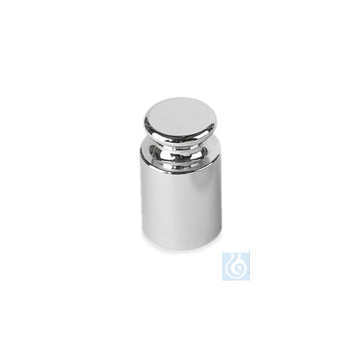 E1 5 kg test weight, knob, polished stainless steel