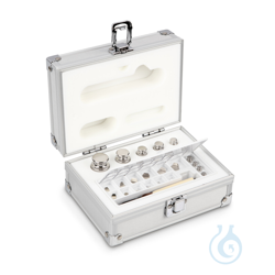 E2 1 mg - 100 g weight set, in aluminium case, polished...