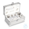 E2 1 mg - 1 kg weight set, in aluminium case, polished stainless steel
