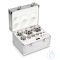 E2 1 g - 2 kg weight set, in aluminium case, polished stainless steel