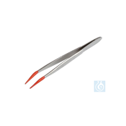 Tweezers (stainless steel, silicone-coated tips), length...