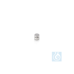 E2 1 g test weight, compact form, polished stainless steel