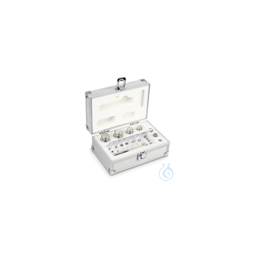 F1 1 mg - 200 g set of weights, in aluminium case, polished stainless steel