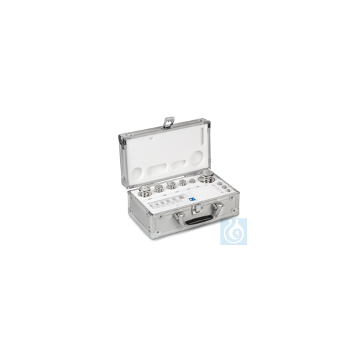 F1 1 mg - 500 g weight set, in wooden case, polished stainless steel