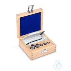 F1 1 g - 100 g set of weights, in wooden case, polished...