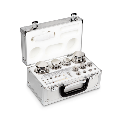 F1 1 mg - 2 kg Gewichtsatz, im Aluminiumetui, Edelstahl poliert