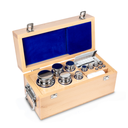 F1 1 g - 10 kg weight set, in wooden case, polished...
