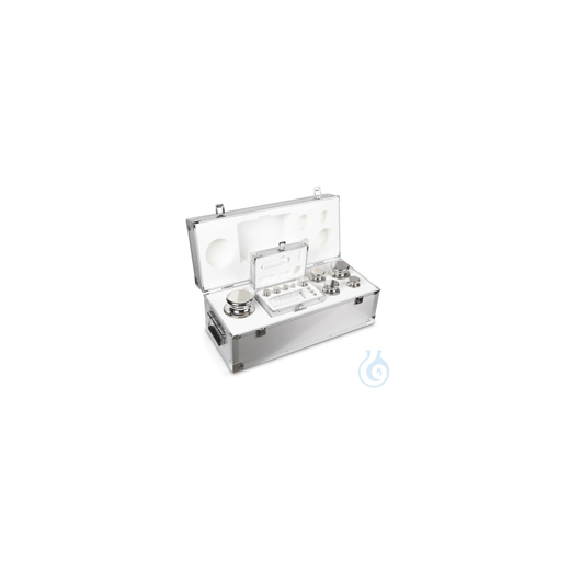 F1 1 g - 10 kg weight set, in aluminium case, polished stainless steel