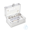 F2 1 mg - 500 g set of weights, in aluminium case, finely turned stainless steel