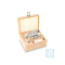 F2 1 mg - 1 kg set of weights, in wooden case, finely turned stainless steel
