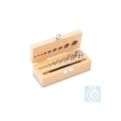 F2 1 g - 100 g set of weights, in wooden case, finely...