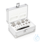 F2 1 g - 200 g set of weights, in aluminium case, finely turned stainless steel