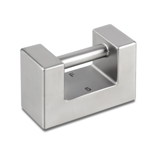 F2 10 kg test weight, block, stainless steel